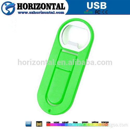 2015 hottest colorful plastic bottle opener usb stick with free logo